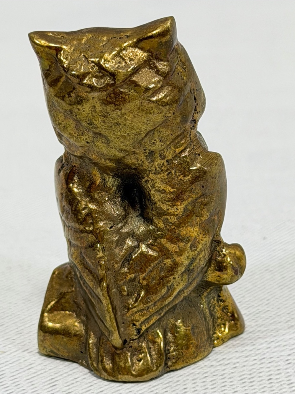 Vintage Brass Owl Mini Figurine Trinkets 2” X 1” - Picture 4 of 11